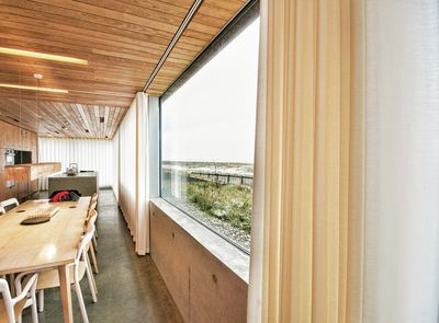 Curtain Systems, SG 3840, Colorama 2, Room shot "Dune House", Thorpeness, Suffolk, United Kingdom, Wave